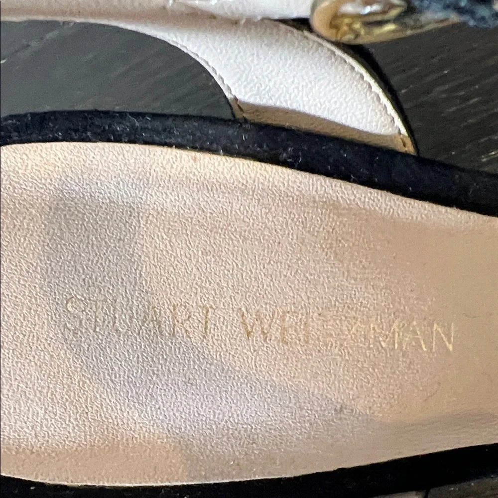 Stuart Weitzman Ivona Black Suede Platform Heels Size 4